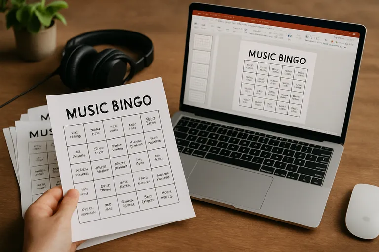 Muziek bingo maken en personaliseren (als je eigen kaarten wilt)