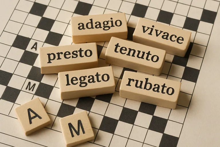 Slim scoren in puzzels met compacte zesletterige muziektermen