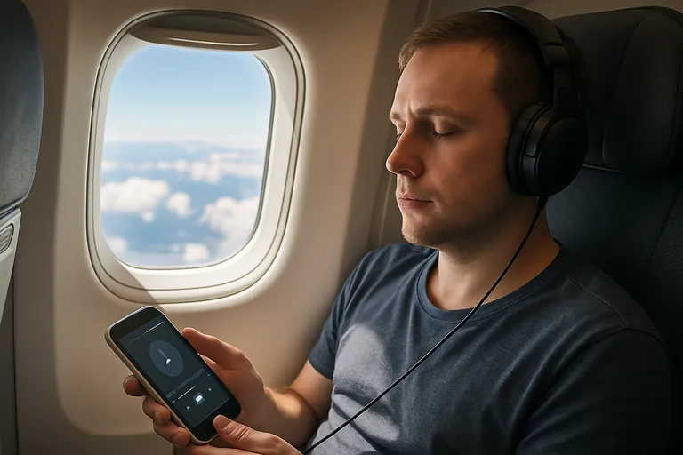 Muziek luisteren in vliegtuig: regels en basisprincipes