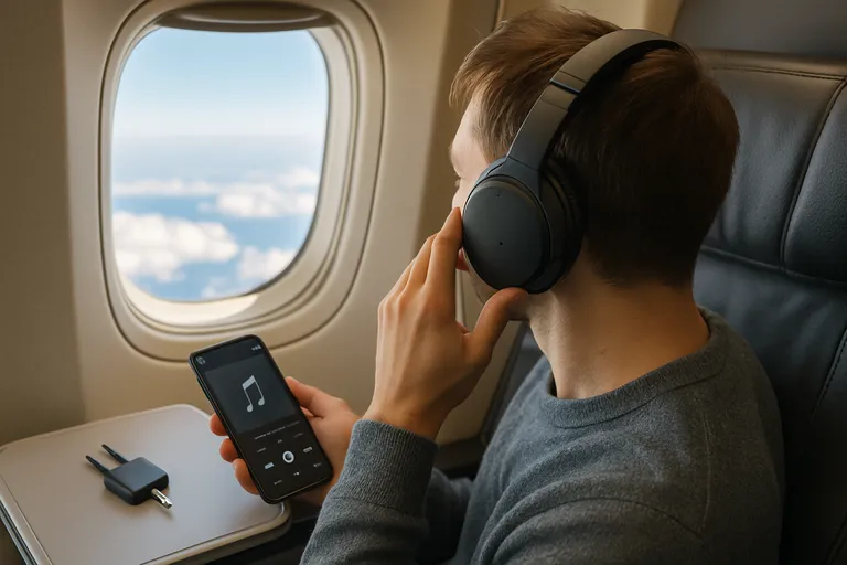 Zo luister je zorgeloos naar muziek in het vliegtuig met offline playlists en de juiste koptelefoon